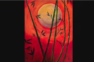 Online Acrylic Painting: Bamboo Moon